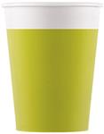 Solid Colour Lime Green Fsc Paper Cups 200Ml (Wm) 8St