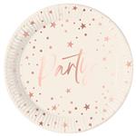 Rose Gold Party Fsc Paper Plates Next Generation Large 23Cm 8St