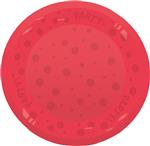 Party Reusable Semi Transparent Products Party Reusable Semi Transparent Plate 21Cm Red 1St