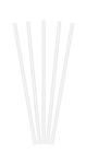 Paper Drinking Straws White Paper Drinking Straws 19.7X0.6Cm 100St