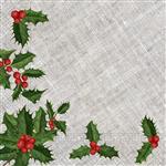 3 Ply Paper Napkins Three Ply Paper Napkins 33X33Cm Mistletoe In Fabric 20St