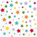Multicolour Bright Stars Fsc Two Ply Paper Napkins 33X33Cm 20St