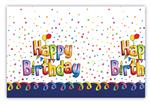 Multicolor Happy Birthday Plastic Tablecover 120X180Cm 1St