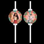 Moana Ii Sailing Spirit Fsc Medallion Paper Drinking Straws 4St
