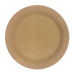 Kraft Paper Products Fsc Kraft Paper Plates 23Cm Industrial Compostable Certified 10St