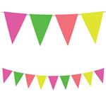 Fluorescent Paper Garlands Fsc Paper Triangle Garland In Fluo Colors 1St
