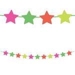 Fluorescent Paper Garlands Fsc Paper Star Garland In Fluo Colors 1St