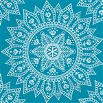 Everyday Designs Mandala Petrol & White Fsc Three Ply Paper Napkins 33X33Cm 20St