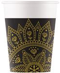 Everyday Designs Mandala Black & Gold Fsc Paper Cups 200Ml (Wm) 8St