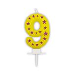 Birthday Candles Stars Numeral Candle No. 9 1St