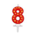 Birthday Candles Stars Numeral Candle No. 8 1St