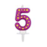Birthday Candles Stars Numeral Candle No. 5 1St