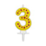 Birthday Candles Stars Numeral Candle No. 3 1St