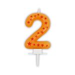 Birthday Candles Stars Numeral Candle No. 2 1St