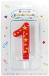 Birthday Candles Stars Numeral Candle No. 1 1St