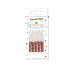 Birthday Candles Rose Gold Spiral Birthday Candles With Holders 10 & 10St