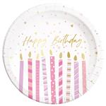 Birthday Candles Fsc Paper Plates Next Generation Large 23Cm (Deep Mould) 8St
