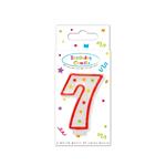 Birthday Candles Dots Numeral Candle No. 7 In Fsc Paper Box 1St
