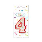 Birthday Candles Dots Numeral Candle No. 4 In Fsc Paper Box 1St