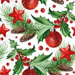 3 Ply Paper Napkins Three Ply Paper Napkins 33X33Cm Festive Pinecones 20St