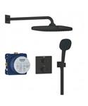 Grohe Precision Thermostat Perfect shower set met Vitalio Comfort 250 Mat Zwart