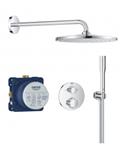Grohe Precision Thermostat Perfect shower set met Vitalio Rain Mono 310 Chroom