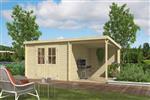 Blokhut met overkapping Tampa 481X292 vuren