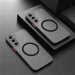 Matte Magnetisch Hoesje voor Samsung Galaxy Note 10 Plus - Draadloos Opladen Cover - Zwart