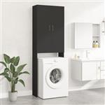 vidaXL Wasmachinekast 64x25,5x190 cm zwart