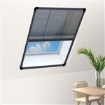 vidaXL Raamhor plissé 80x120 cm aluminium antracietkleurig