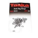 Taska Oval  Rig Rings |  50 st | rings 3.0 mm - matte black