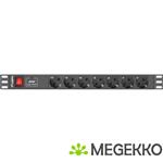 Lanberg PDU-07F-0200-IEC-BK energiedistributie 7 AC-uitgang(en) 1U Zwart