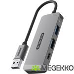 Sitecom USB-A to 2x USB-A + 2x USB-C Hub