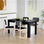 vidaXL Eettafel 140x74,5x76 cm spaanplaat zwart