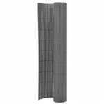 vidaXL Tuinafscheiding dubbelzijdig 110x500 cm grijs