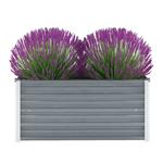 vidaXL Plantenbak verhoogd 100x40x45 cm gegalvaniseerd staal grijs