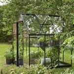 Tuinkas Qube 66, zwart gecoat