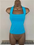 Turquoise Halter Top met Mooie Hals 36/38