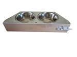 Voederplateau RVS 304 2 baks draaiplateau