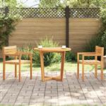 vidaXL Tuintafel rond Ø90x75 cm massief acaciahout