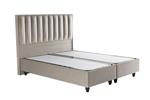 Opberg Boxspring Gold – Taupe Velvet (Zonder Matras) 160X200
