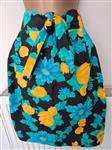 Elegante Vintage Zwarte Rok met Bloemen - 38