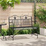 vidaXL Tuinbank Zwart 103,5 x 59 x 89 cm Staal