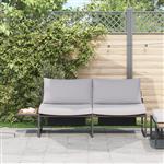vidaXL Tuinbank met kussen Bruin 200.5 x 70 x 85.5cm Metaal