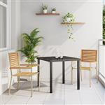 vidaXL Tuinstapelstoelen 2 pcs Bruin en beige 54 x 56 x 90 cm