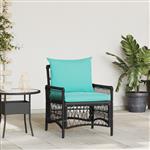 vidaXL Tuinstoel Zwart 60 x 70 x 78cm poly rattan