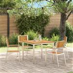 vidaXL Tuinstoel 4 pcs Bruin 56 x 54.5 x 87cm Massief acaciahout