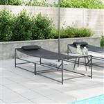 vidaXL Ligstoel Antraciet 200 x 74 x 73 cm Textilene en staal