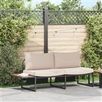 vidaXL Tuinbank met kussen Bruin 200.5 x 70 x 85.5cm Metaal