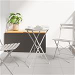 vidaXL Bistrotafel Beige Ø 50 x 71 cm Poedercoating staal